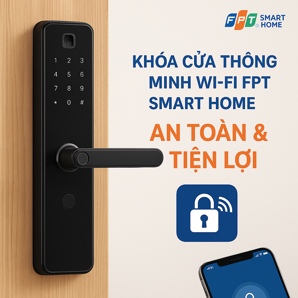  Khóa Cửa Thông Minh Wi-Fi  Smart Home – An Toàn & Tiện Lợi Cho Mọi Gia Đình