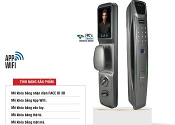 Khóa cửa nhận diện khuôn mặt Faster FS007FD3D-BM Face ID