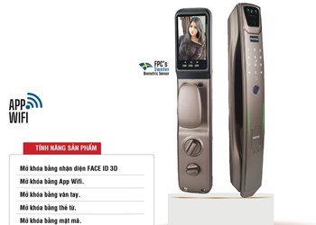 Khóa cửa nhận diện khuôn mặt Faster FS007FD3D-BS Face ID