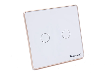 Công tắc thông minh Vconnex 2 nút viền nhôm