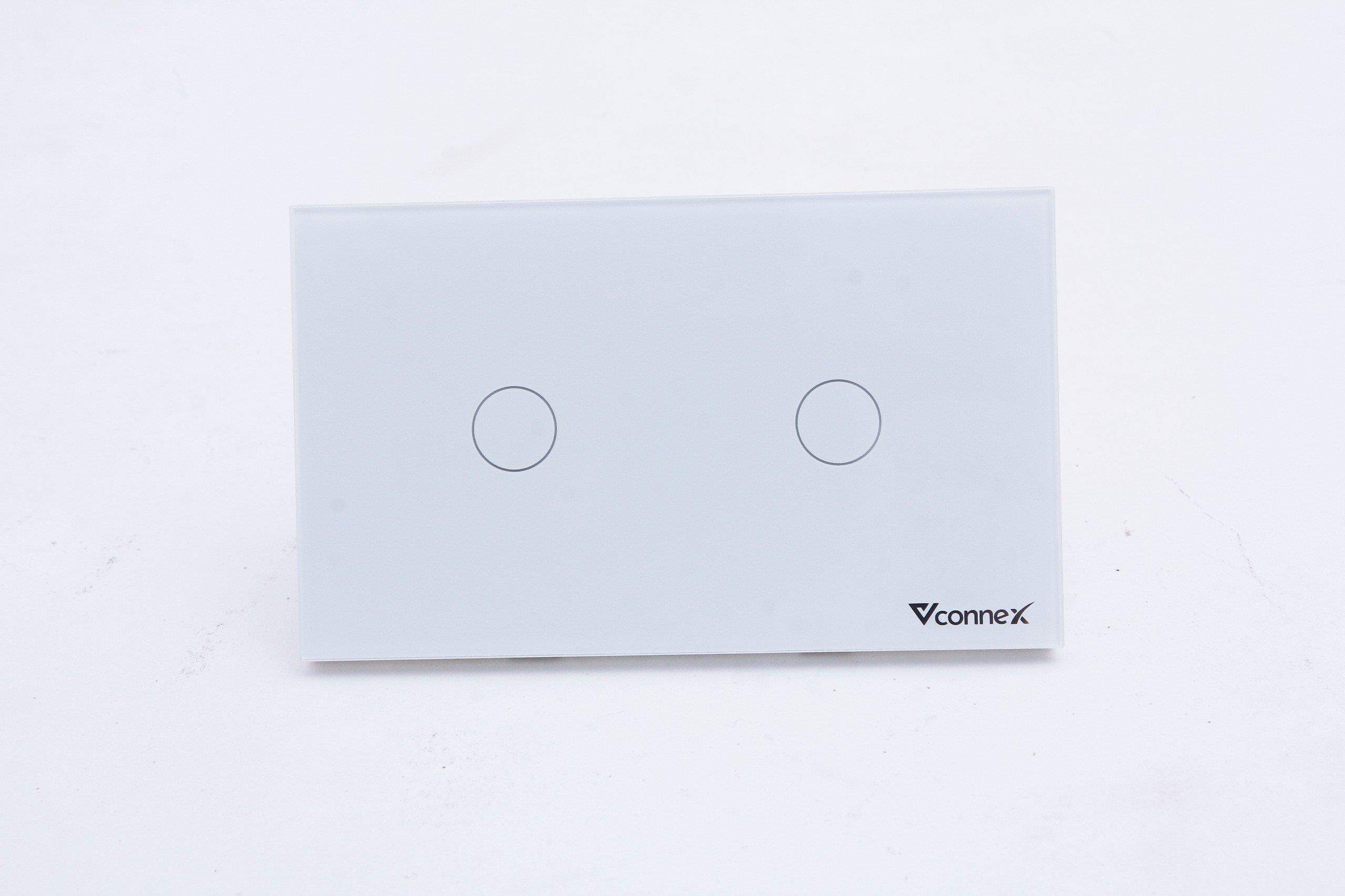 Công tắc thông minh Vconnex 2 nút không viền