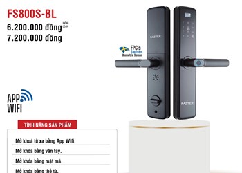 Khóa cửa vân tay Faster FS800S BL