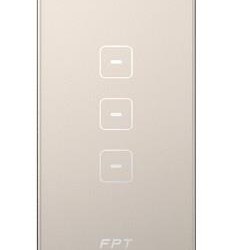 Công Tắc Cảm Ứng Hera 3 Nút Chữ Nhật Champagne