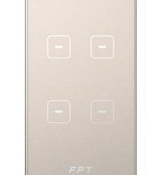 Công Tắc Cảm Ứng Hera 4 Nút Chữ Nhật Champagne