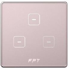 Công Tắc Cảm Ứng Hera 3 Nút Vuông Rose Gold
