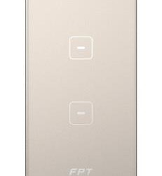 Công Tắc Cảm Ứng Hera 2 Nút Chữ Nhật Champagne