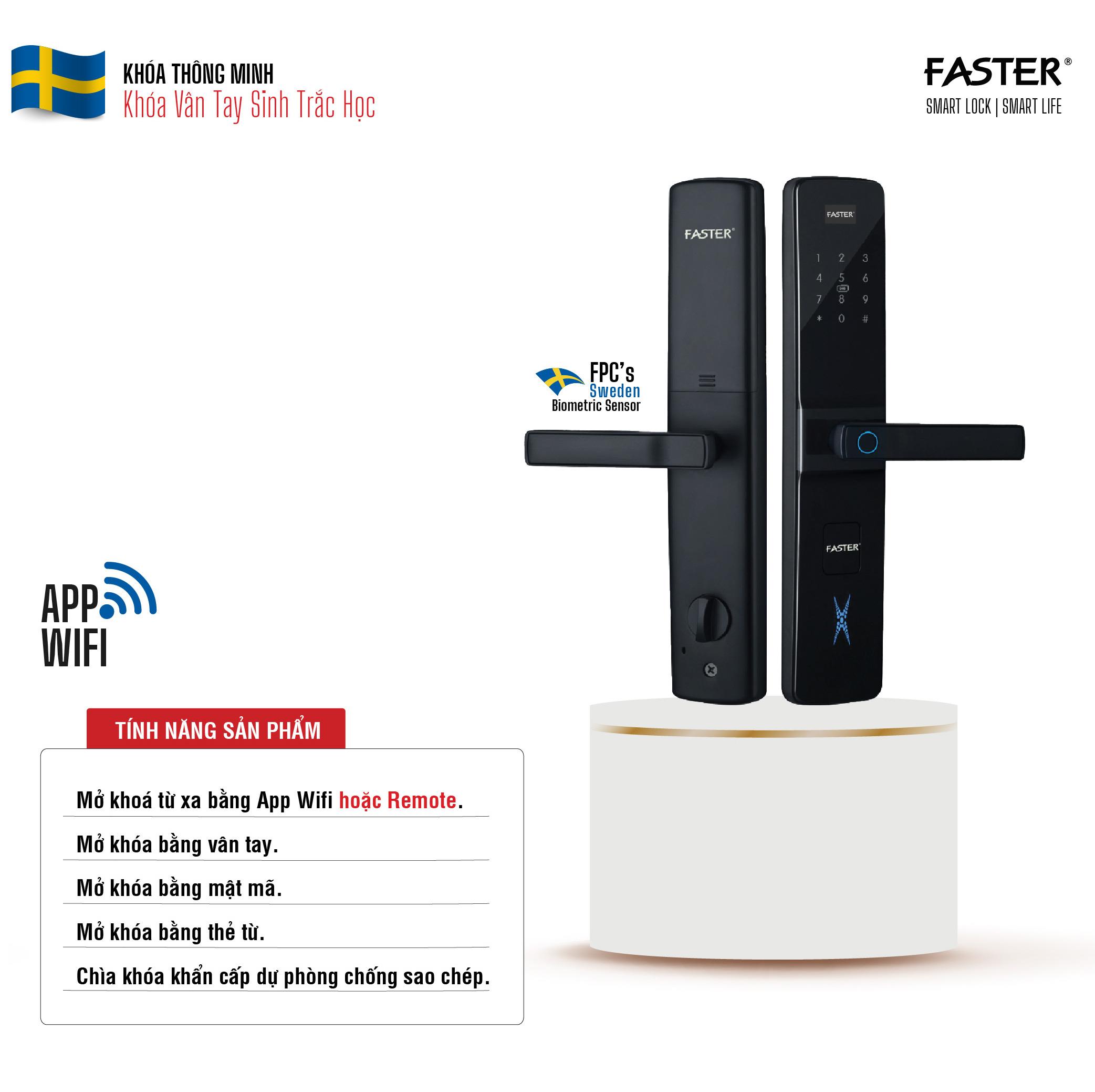 Khóa cửa thông minh wifi FS800 APP-BL