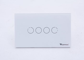 Công tắc thông minh Vconnex 4 nút không viền
