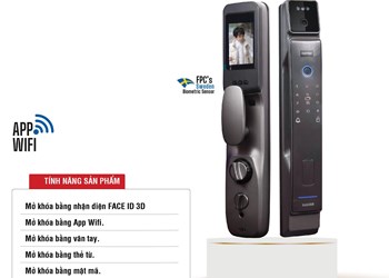 Khóa cửa nhận diện khuôn mặt Faster FS008FD3D-SV Face ID