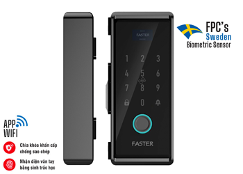 Khoá cửa kính cường lực Faster FSG01 BL